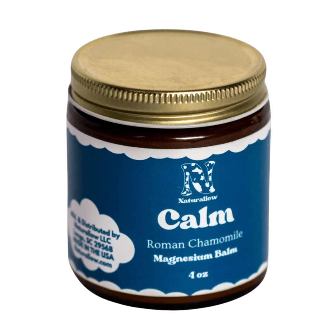 Naturallow's Tallow Magnesium Balm Jar on a white background