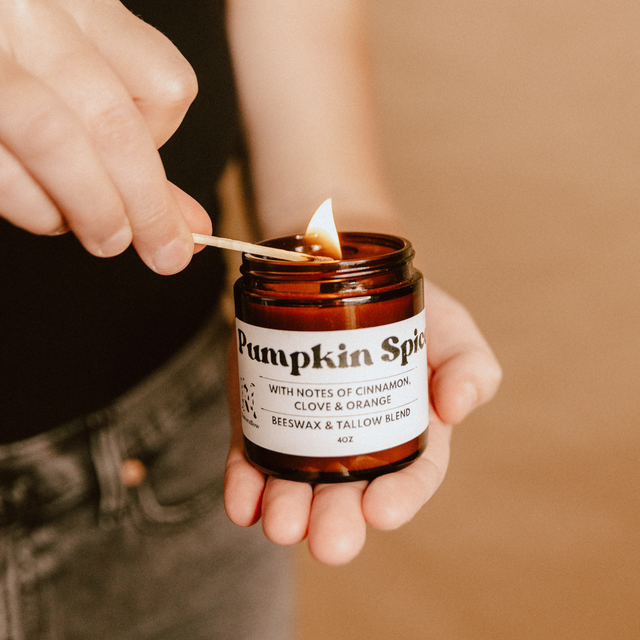 Holiday Tallow/Beeswax Candle