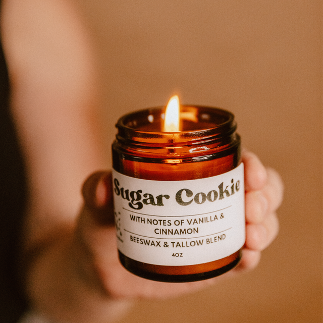 Holiday Tallow/Beeswax Candle