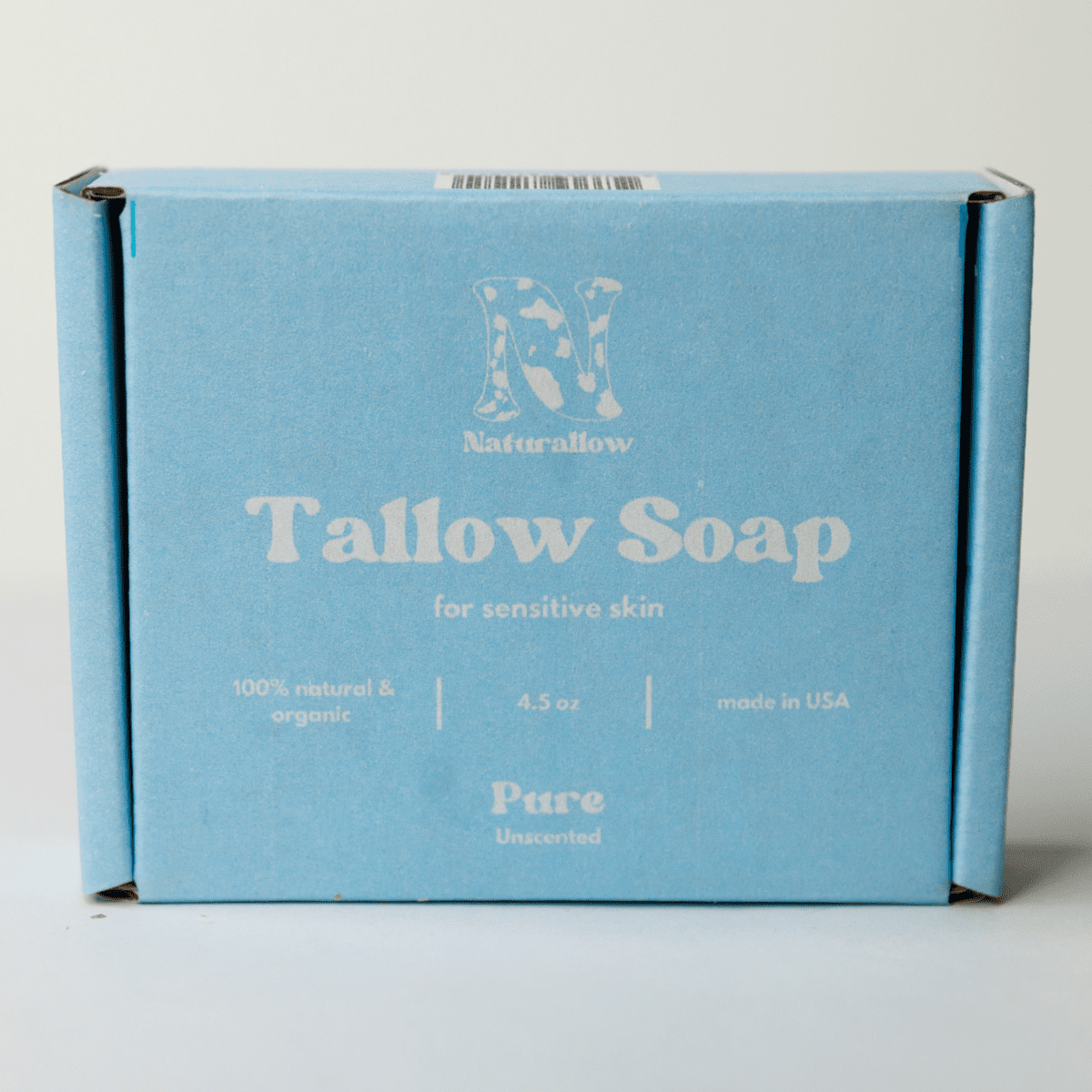 Naturallow Pure Unscented Tallow Soap against a white background