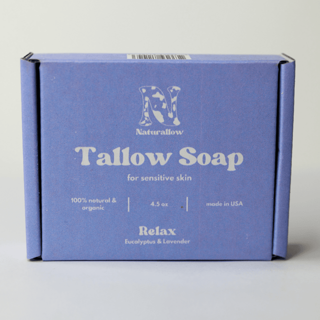 Naturallow Relax Tallow Soap against a white background